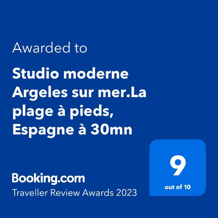 Studio moderne Argeles sur mer.La plage à pieds, Espagne à 30mn Exterior foto